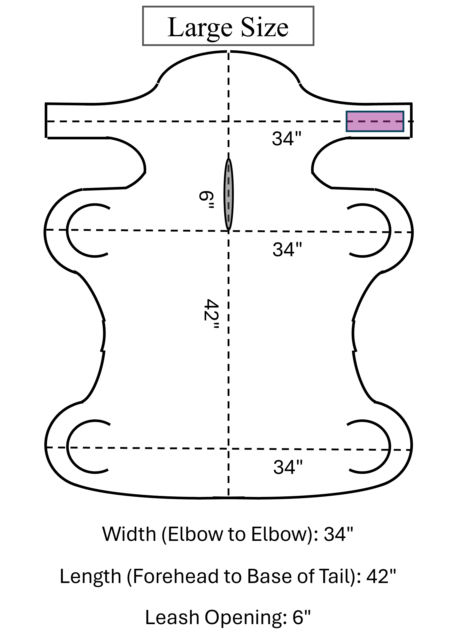 Detailed Large Size Dimensions